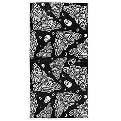 Pfrewn Retro Moth Dead Head Skull Hand Towels for