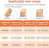 GICUNK 32Pcs Chair Leg Protectors Silicone with Felt Pads Small Fit 23-32.9mm view 3