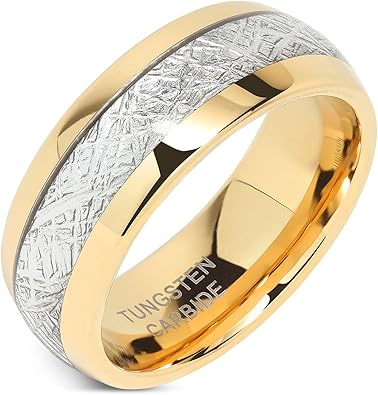 100s Jewelry Mens Wedding Bands Tungsten Gold Rings Comfort Fit