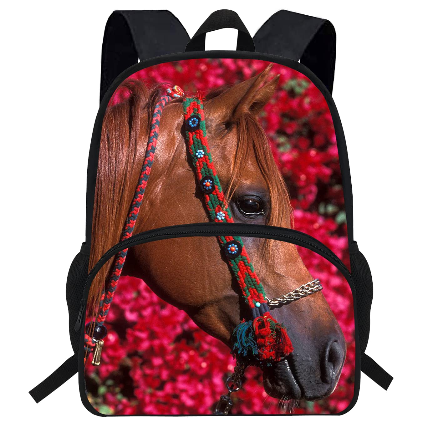 16inch Girls School Bag Horse Backpack for Preschool Children Rucksack Toddler Bookbag (D1081a)