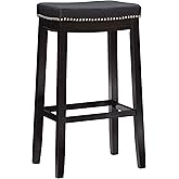 Linon Claridge Bar, Black Stool, 32" X 18.75" X 13"