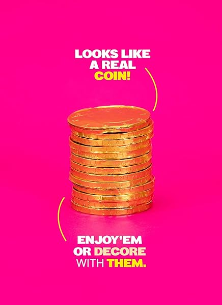 NUCITA MONEDAS GOLD BAGS | 75-77 TOTAL COINS | CHOCOLATE FLAVORED CANDY COINS | BIRTHDAYS, WEDDINGS & HANUKKAH | 1 POUND (PACK OF 1)
