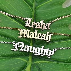 GR859C Custom Unique Letter Crystal Name Necklace