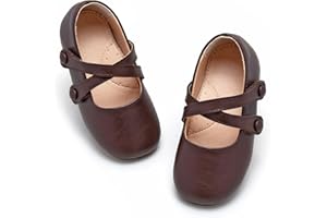 Flaryzone Toddler/Little Girls' Ballerina Flat Mary Jane Princess Dress Shoes - Wedding School Party