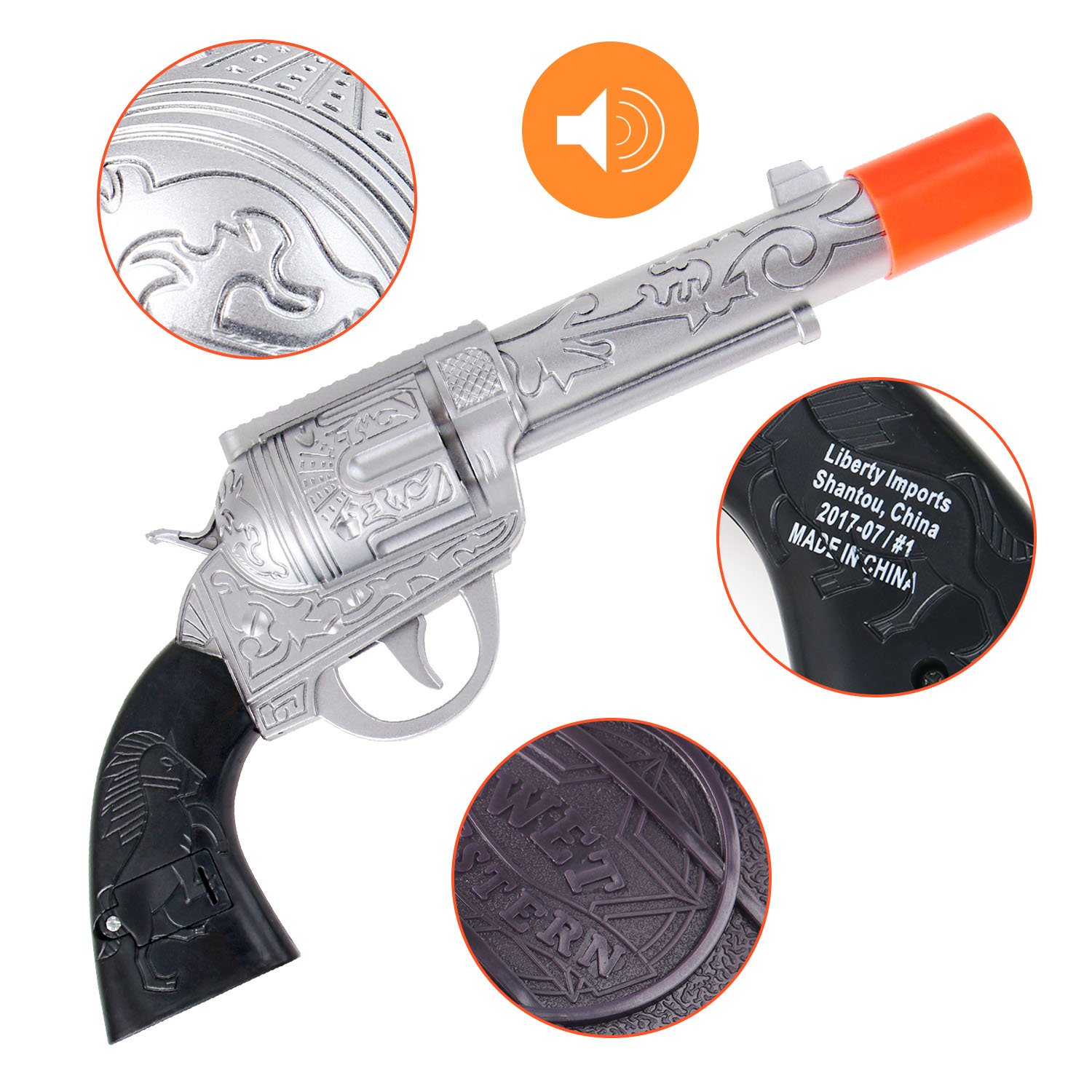 Liberty Imports 11 inches Western Dual Toy Cowboy Gun and Holster Set