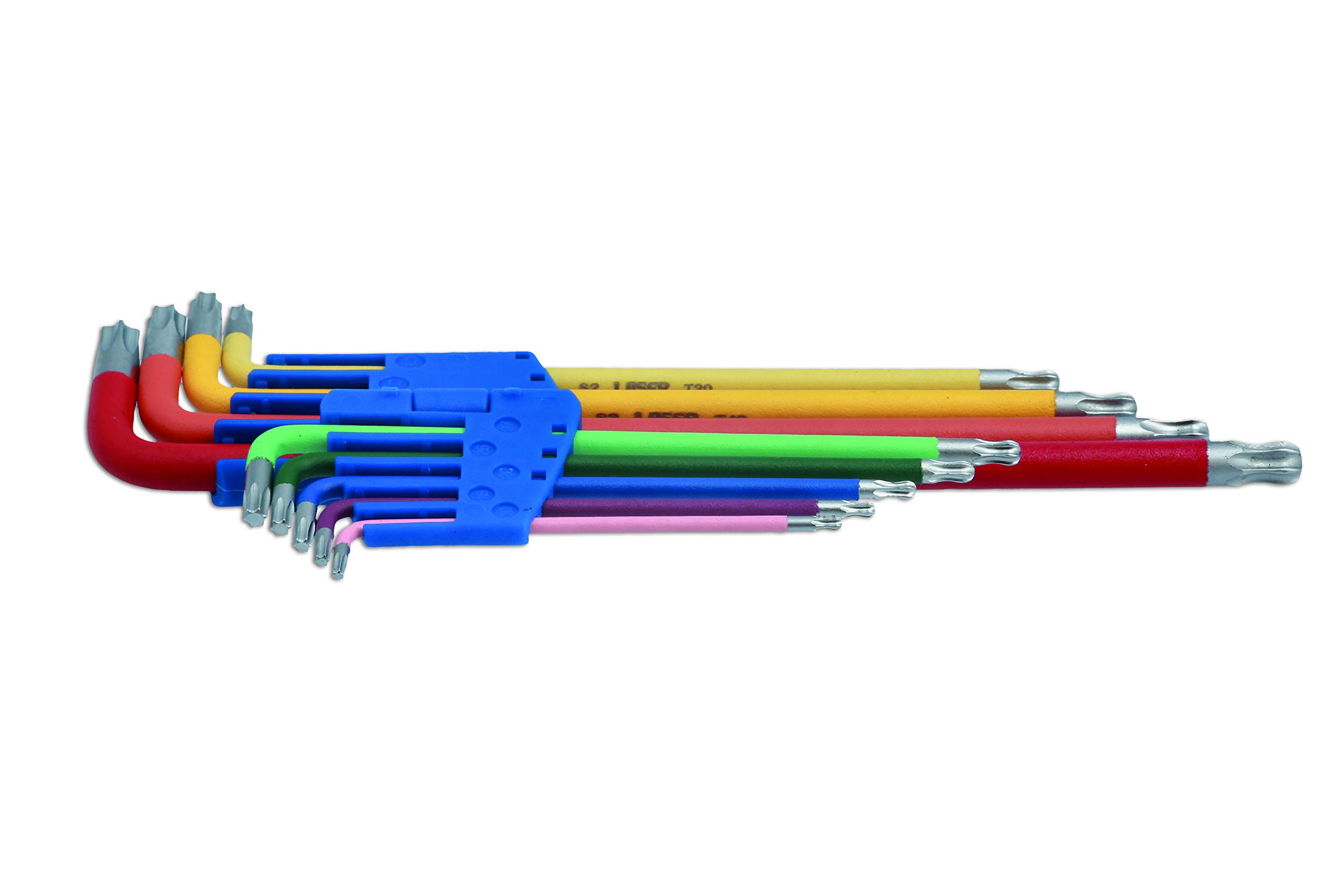 Laser 7873 Colour Coded Star Key Set - Ball End 9pc