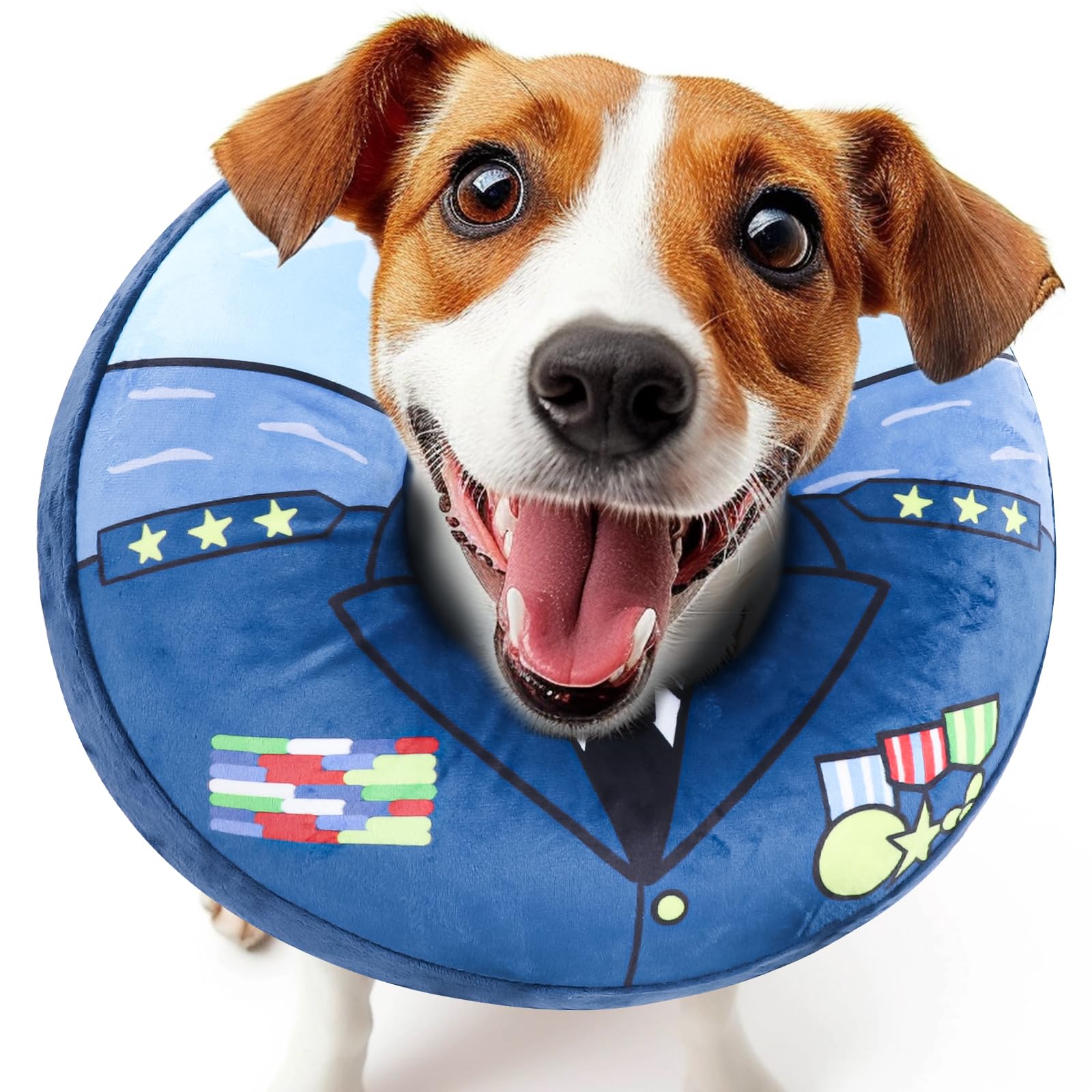Photo 1 of SuplutuX Soft Dog Cone Alternative - Adjustable Recovery Collar for Post-Surgery, Neck Donut E-Collar for Small Medium Large Dogs, Comfy Elizabethan Substitute?M 8"-13"