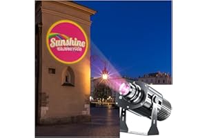 YYD Custom 𝐥𝐨𝐠𝐨 𝐩𝐫𝐨𝐣𝐞𝐜𝐭𝐨𝐫 GOBO for Store Business Outdoor and Indoor Image led Lights 𝐢𝐩𝟔𝟕 Waterproof with Remote Control 150watt