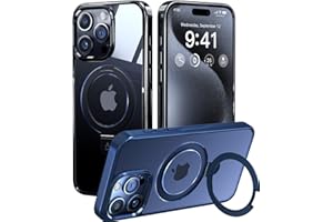 Alphex Invisible Stand Magnetic for iPhone 15 Pro Case, Compatible with MagSafe, Official Color Match for iPhone, 12FT Military Grade Shockproof Phone Cover 6.1 inch, Black Titanium