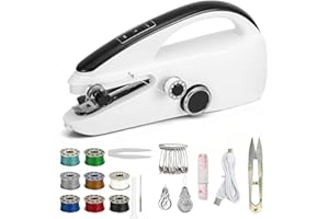 JLIAN MIOR Mini Handheld Sewing Machine for Beginners, Easy to Use, Fast Stitching — Perfect for Clothes, Fabrics, and Quick Home Repairs for Mom Birthday Valentine's Day and Christmas