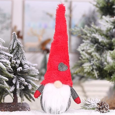 Amazon Co Jp クリスマス装飾品 ぬいぐるみの飾りの長いキャップ森の人 高齢者の顔の人形の装飾品 Size Style 1 ホーム キッチン