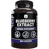 PURE ORIGINAL INGREDIENTS Blueberry Extract (365 Capsule), No Magnesium Or Rice Fillers, Always Pure, Lab Verified
