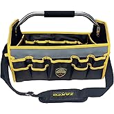 16" Open Top Tool Tote, 1680D Durable Tool Organizer for Plumber, Electrician, HVAC Technicians. Trade Professionals Tool Bag
