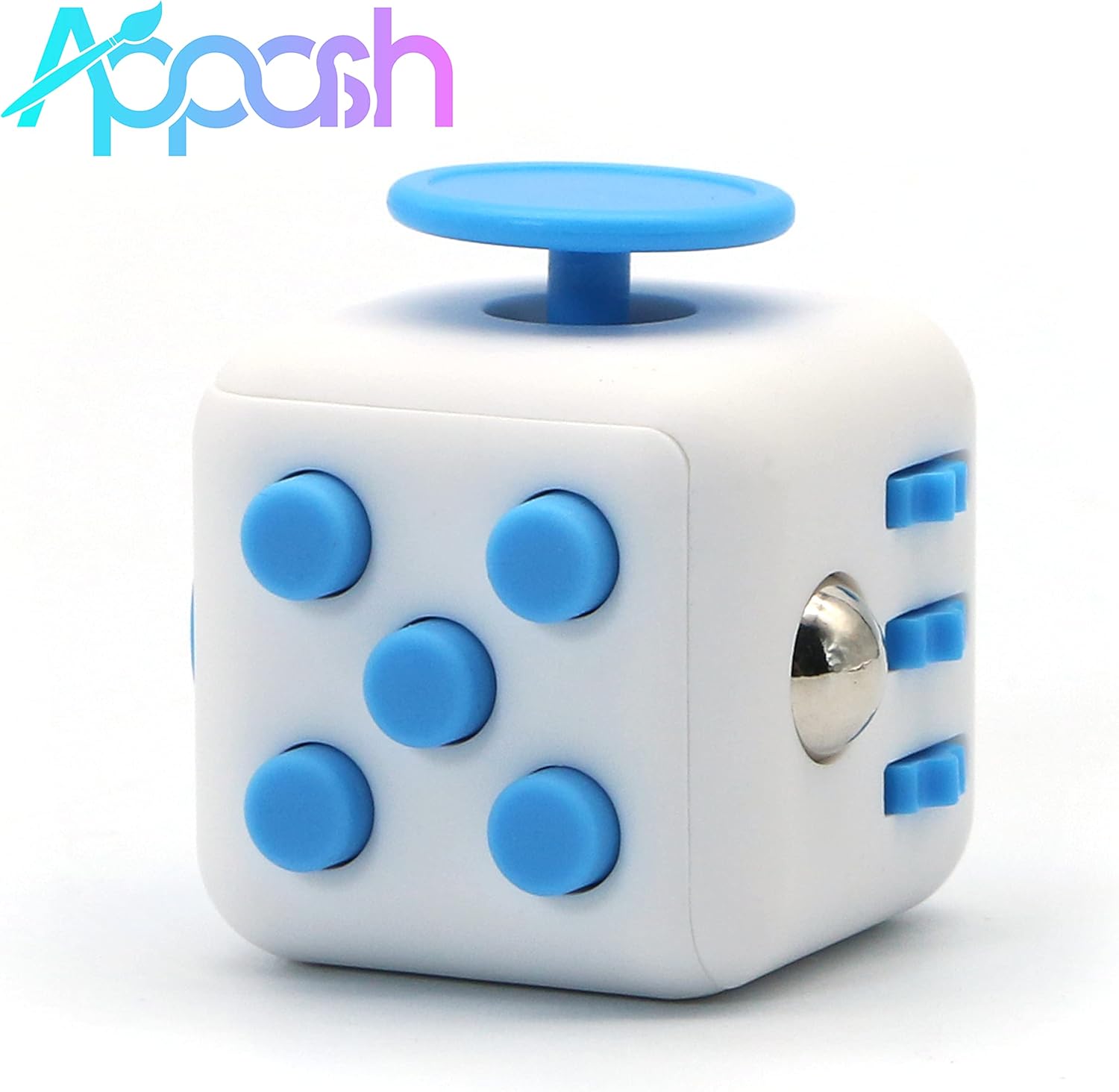 Amazon Com Appash Fidget Cube Stress Anxiety Pressure Relieving Toy Great For Adults And Children Gift Idea Relaxing Toy Stress Reliever Soft Material White Blue Toys Games
