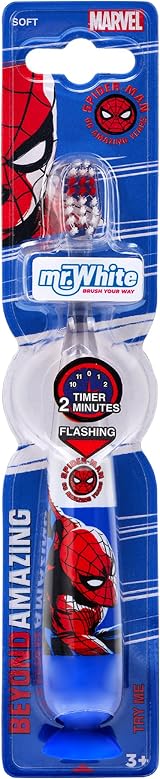 MR.WHITE BRUSH YOUR WAY Marvel Spiderman Kids Toothbrush 2 Min Timer