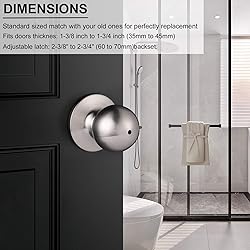 Knobonly 6 Pack Privacy Door Handle Satin Nickel