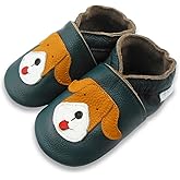 Basrakids Baby Shoes Leather Moccasins Baby Girls Boys Slippers-Soft Sole Non-Skid Lightweight Infant Toddler First Walking Shoes