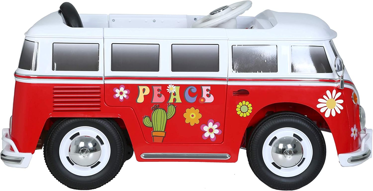 Rollplay 40341 VW Bus Type 2 (T1) Flower Power, red BigaMart