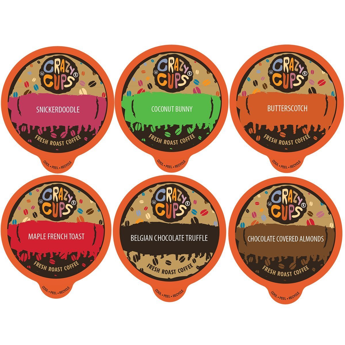 Crazy Cups Flavored Coffee for The Keurig K Cups 2.0 Brewer, Lover's Variety Pack, 24Count