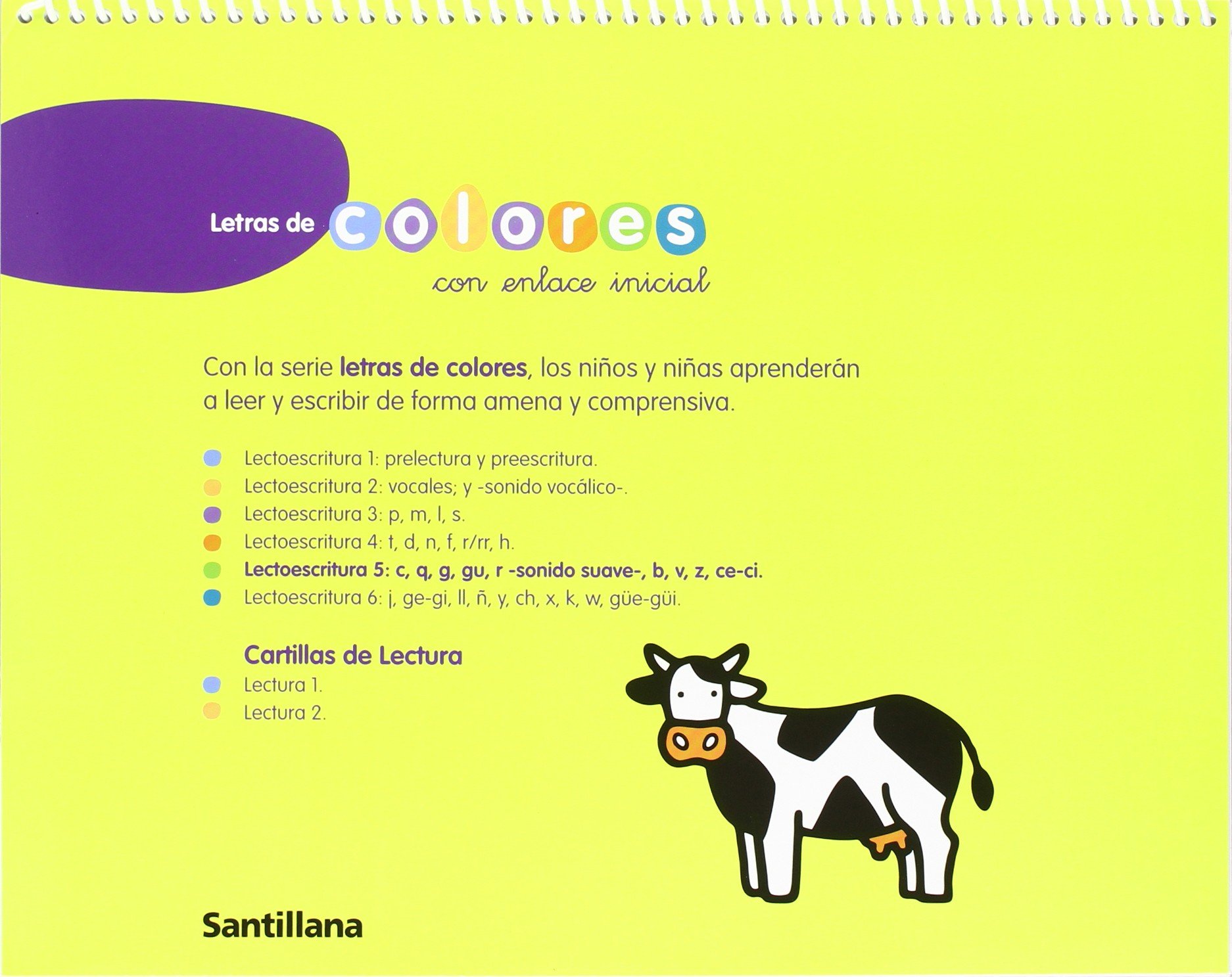 Letras De Colores Con Enlace Inicial Cuad Lectoescritura 5 Pauta Spanish Edition Lecto Escritura Amazon Com Books