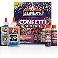 Elmer's Confetti Slime Kit, Contains Metallic & Clear Glue, Confetti Magical Liquid Slime Activator, Ideal for Kids, Classroom, Parties & Prizes, 4 Count