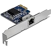 TRENDnet 2.5Gase-T PCIe Network Adapter, TEG-25GECTX, Converts a PCIe 2.0 or Later Slot into a 2.5G Ethernet Port, 802.1Q VLA