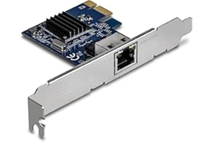 TRENDnet 2.5Gase-T PCIe Network Adapter, TEG-25GECTX, Converts a PCIe 2.0 or Later Slot into a 2.5G Ethernet Port, 802.1Q VLA