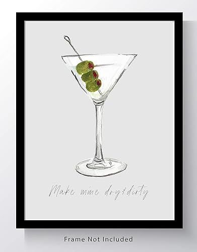 Amazon Com Martini Cocktail Bar Wall Art 8x10 Unframed Decor