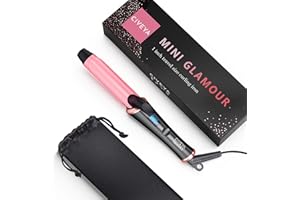 CIVEYA Mini Curling Iron with 5 Heat Settings, 1 Inch Curler for Short Hair - Dual Voltage, Argan Oil Infused