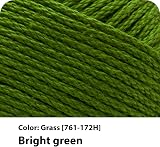 Lion Brand 24/7 Cotton Yarn Grass 3 Pack 100% Mercerized Cotton 185 yd view 2
