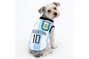Dog World Cup T Shirt Pets Football Jersey Sports Soccer National Team Vest Cat Summer Cool Clothes Apparel Argentina Small