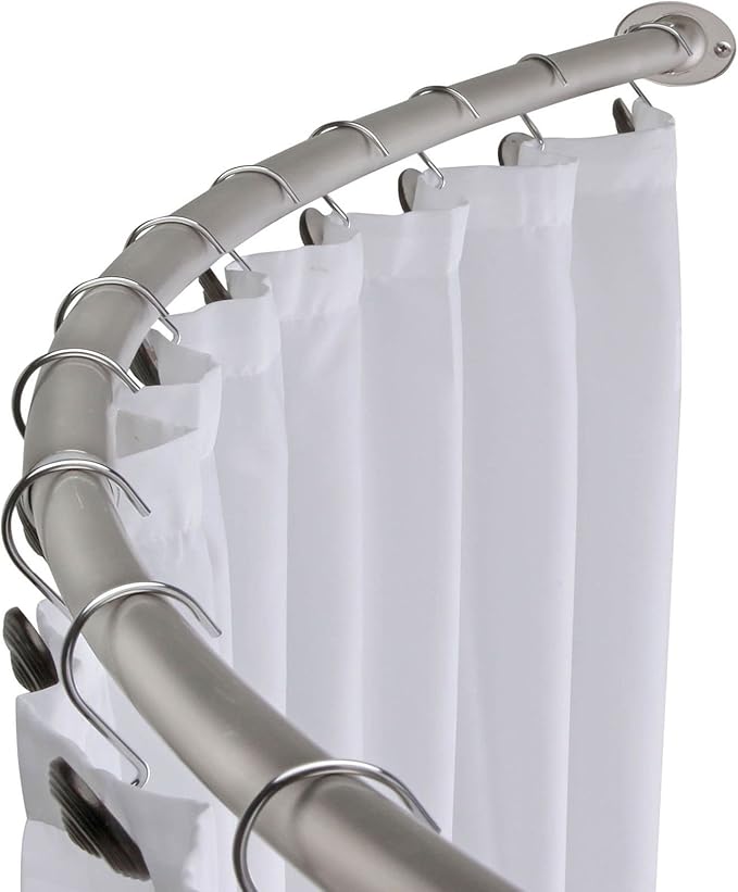 Amazon Com 58 72 Adjustable Curved Shower Curtain Rod Satin
