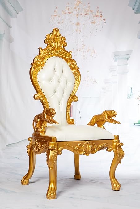 Amazoncom King Joseph High Back Throne Chair With Jagaur Arm King