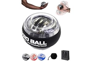 CHMYTEE Vital Wrist Ball, New Vital Wrist Ball Exerciser, Auto-Start Gyroscopic Forearm Exerciser, TorqueBall HandExerciser, GyroBall with LED Lights for Stronger Arm Fingers WristBones and Muscle