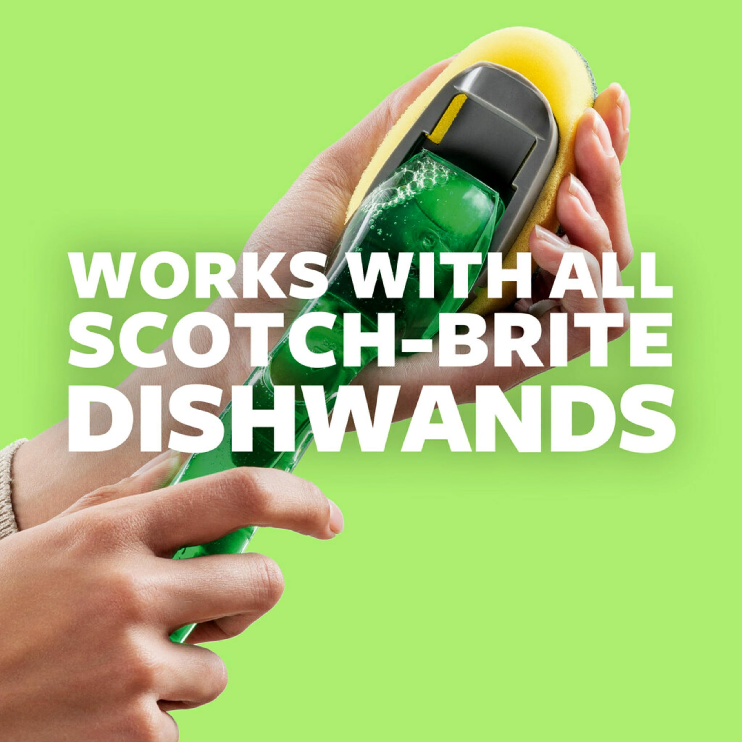 Scotch-Brite Heavy Duty Dishwand Refills, Fits All Scotch-Brite Dishwands, Keep Your Hands Out of Dirty Water, 14 Refills