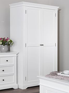 Gainsborough Double Wardrobe Large Solidly Built White Wardrobe