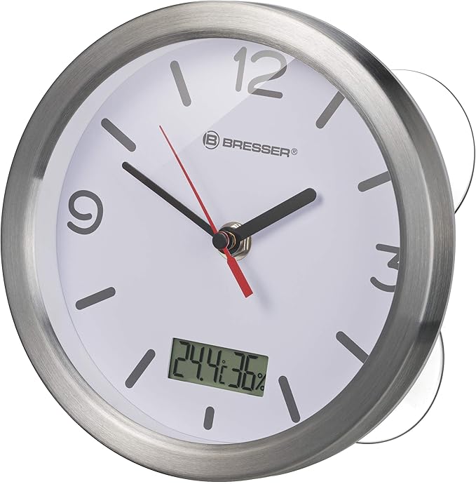 BRESSER Bath Clock 17 cm, White, 17 cm Amazon.co.uk Kitchen & Home