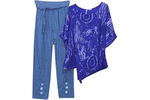 LITETAO Two Piece Outfits for Women 2023 Women's Casual Linen Button Shirt High Waist Loose Curvy Straight Leg Pant