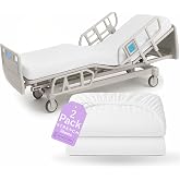 BLISSFORD 2 Pack Fitted Hospital Bed Sheets for Home Use, 36 x 84 x 12 | Soft Cotton Rich Jersey Knit, Elastic All Around, Stays Put When Bed Is Raised, Machine Wash &amp; Dry, 2 Pack, 12 in Pocket
