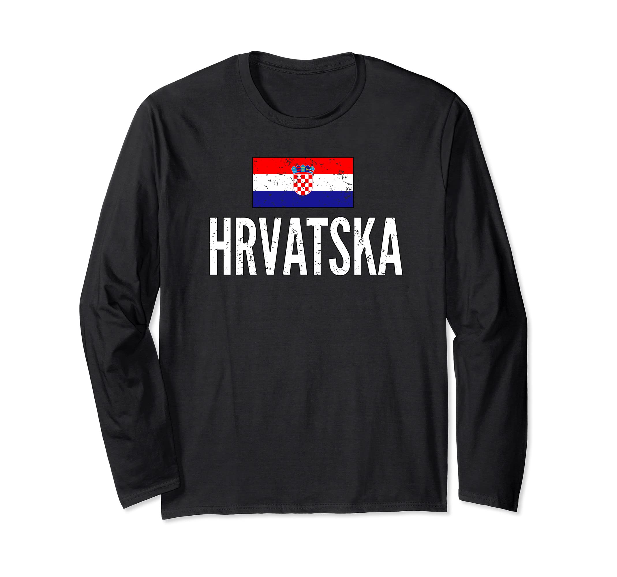 Croatia Soccer Football Jersey Vintage Long Sleeve T-Shirt
