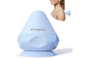 FITMIND Mountable Self-Massage Ball Handfree with Suction Cup,Deep Tissue Back Sore Muscle Knot Massager,Myofascial Release,Manual Massage Balls, Foot Plantar Fasciitis, Back Stress Relief- Blue