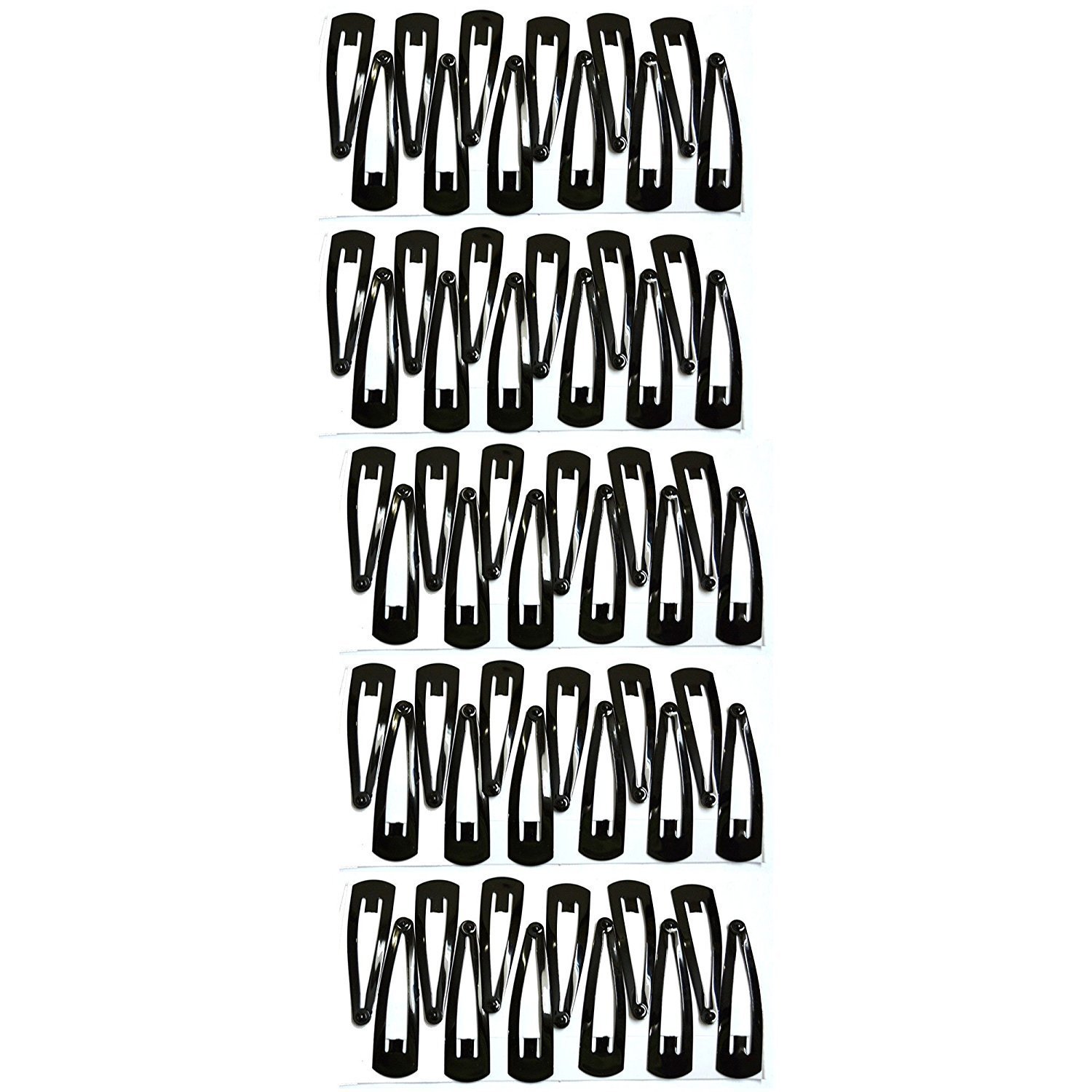 catalyst black premium metal tic tac hair clips for girls and women (combo set of 30 pairs-60 pcs)