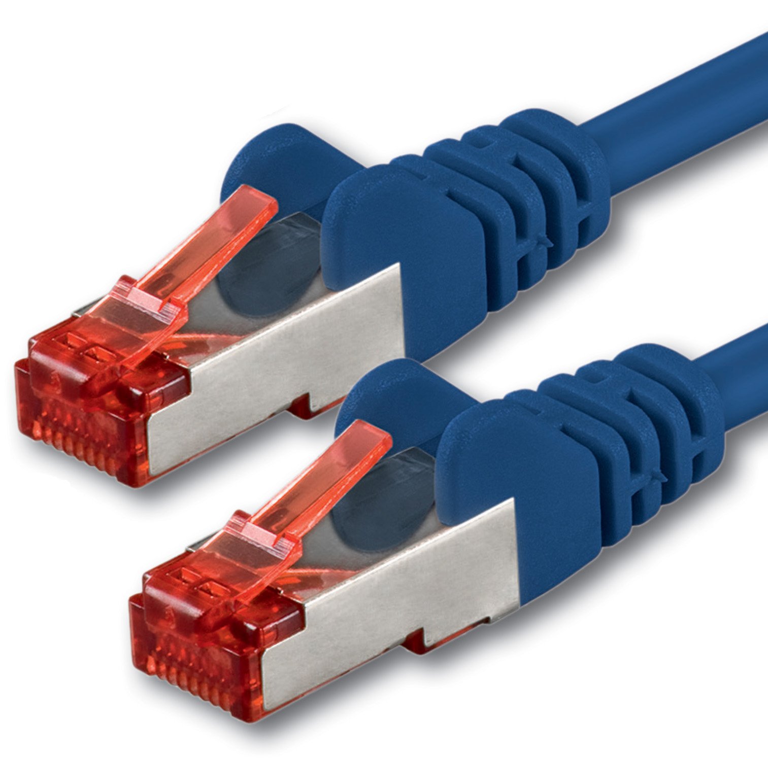 1aTTack CAT 6 CAT6 SSTP Network Cable 2x RJ45 Connectors PIMF + Braided Shielded 0.25 m Blue