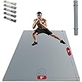 HAPBEAR Extra Large Exercise Mat-7'x5'/6'x8'/6'x9'/6'x10'/6'x12'x8mm,Non-Slip, Ultra Durable, Thick Workout Mats for Home Gym Flooring, Yoga Mats for Fitness, High-Density Exercise Mat, Shoes-Friendly
