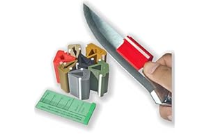 YEVVA knife sharpening angle guides clips clamps 11° 13° 15° 17° 19° 21° 23° 25° 28° 30° (Green+Golden+Olive+Red+Black+Silver+Orange+Gray, Medium (For medium size knives))