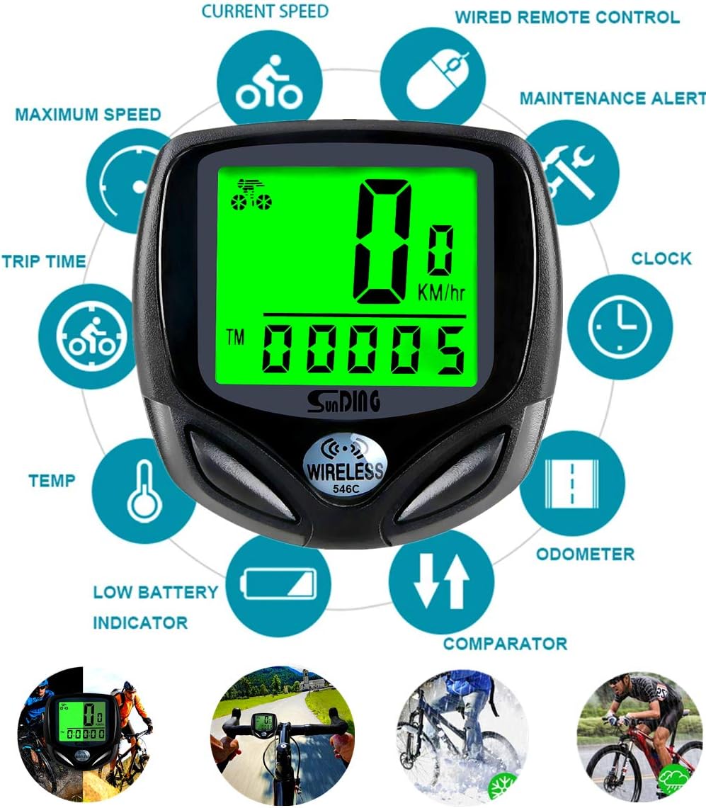 ARCELI SD-546C Durable Stopwatch Back Light Speedometer Odometer ...