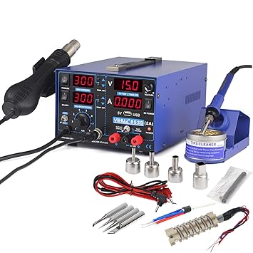 800W 2A YIHUA 3in1 Digital Lötstation Lötkolben Heißluft für Platinen Handy Mobil Entlötstation Soldering Iron Entlötkolben m