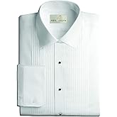 NEIL ALLYN Mens Tuxedo Shirt Poly/Cotton Laydown Collar 1/4 Inch Pleat