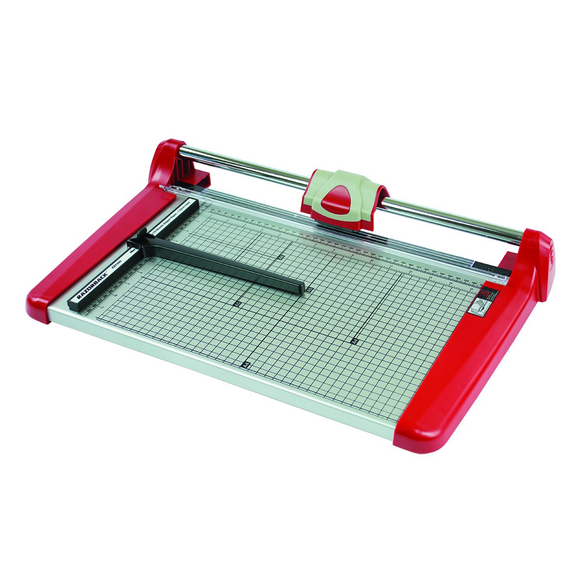 Razorback A4 Guillotine, Heavy Duty Paper Cutter With Shelf-Sharpening Blade, Ideal Paper Trimmer For School & Office