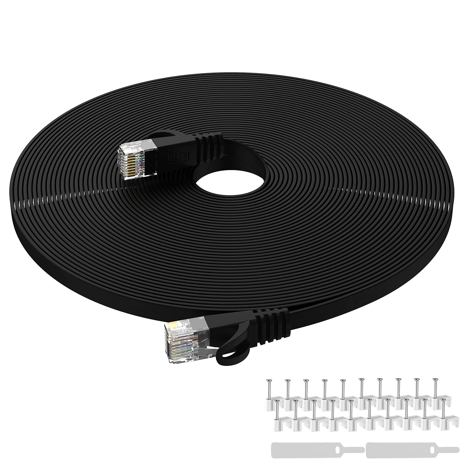 Lovicool Ethernet Cable 30M, Internet Cable RJ45 CAT6 Ethernet Gigabit Lan Network Cable High Speed 250MHz Patch Cable for Switch, Router, Patch Panel, PC, Modem, POE and more